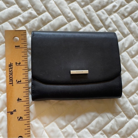 Vintage BALLY Black Leather Wallet - Picture 7 of 8